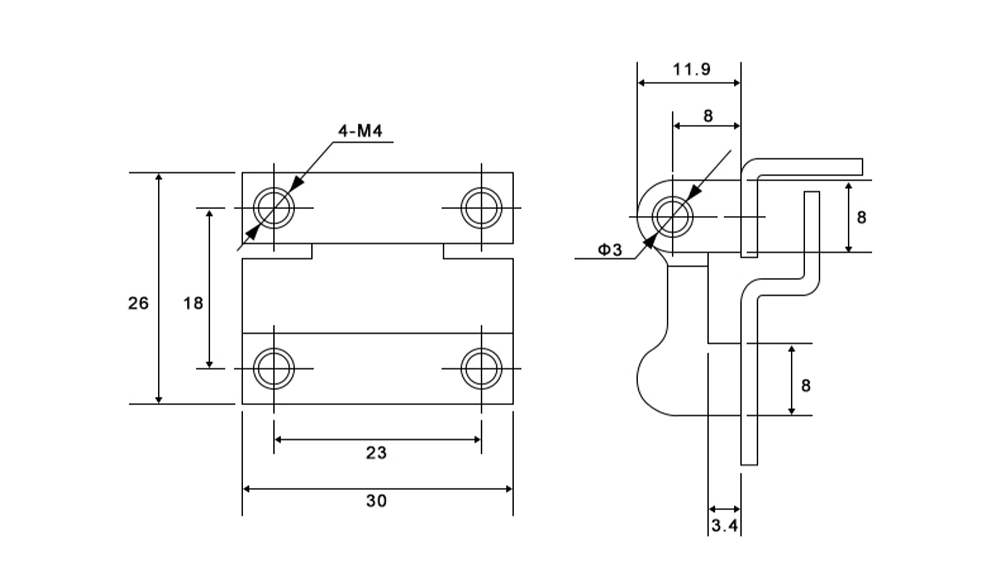 Enclosure Cabinet Hinge